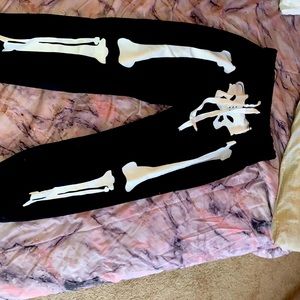 Skeleton Designed Stretchy Joggers